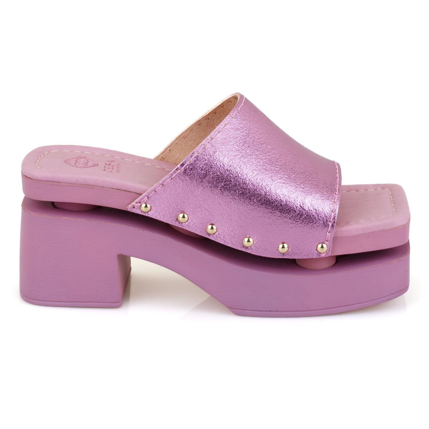 Desa Mavi Desa Deri Kadın Topuklu Terlik