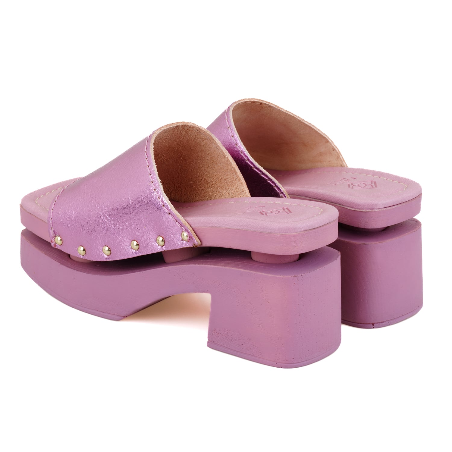 Desa Mavi Desa Deri Kadın Topuklu Terlik