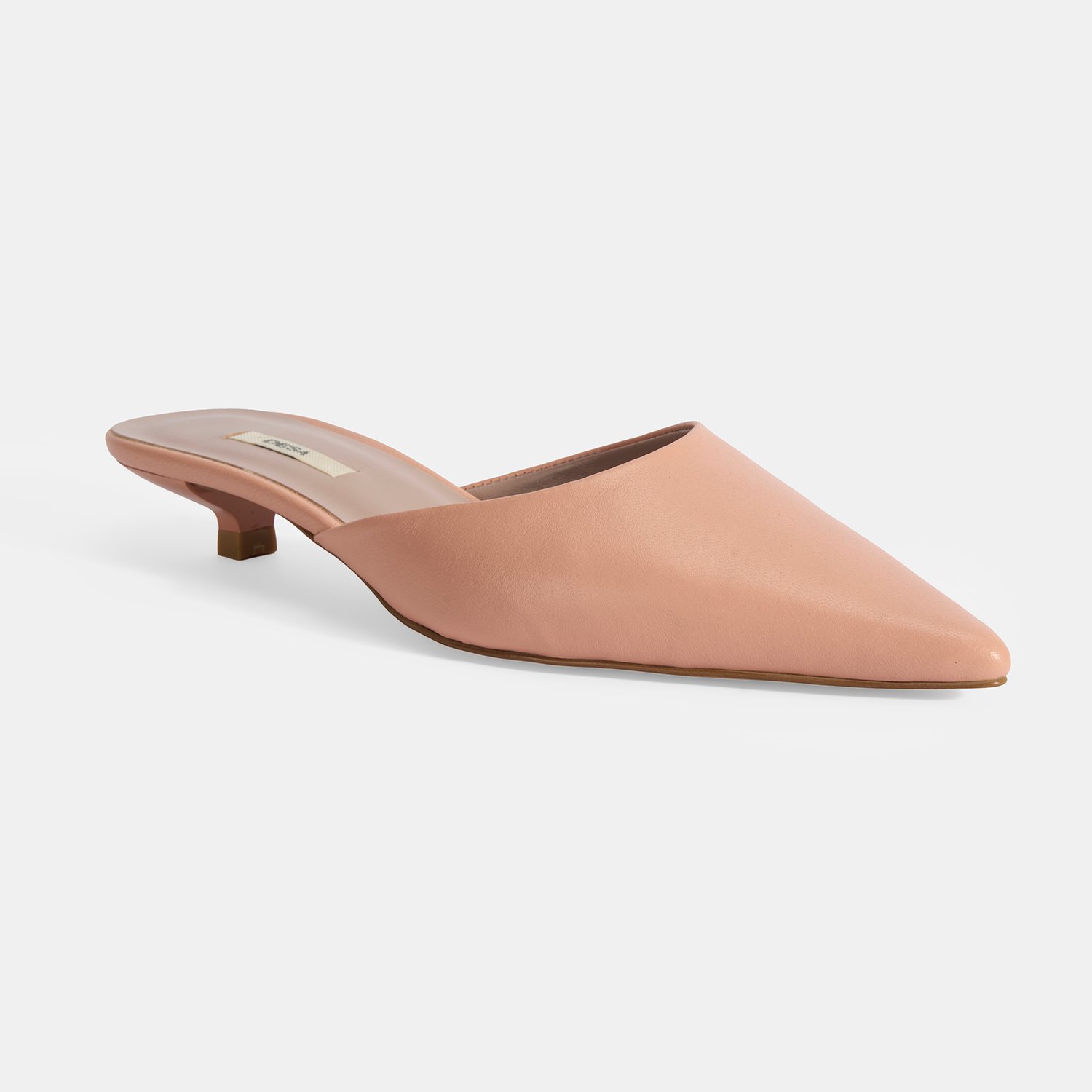 Desa Beyaz Desa Deri Kadın Topuklu Terlik