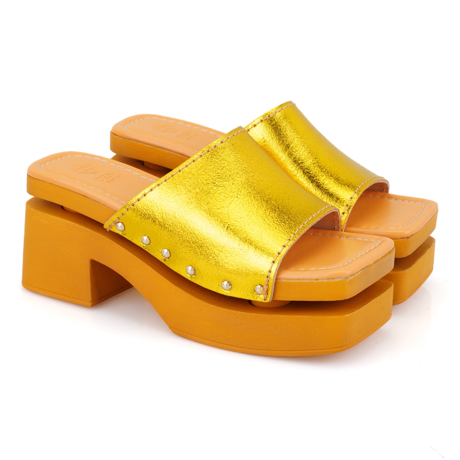 Desa Mavi Desa Deri Kadın Topuklu Terlik