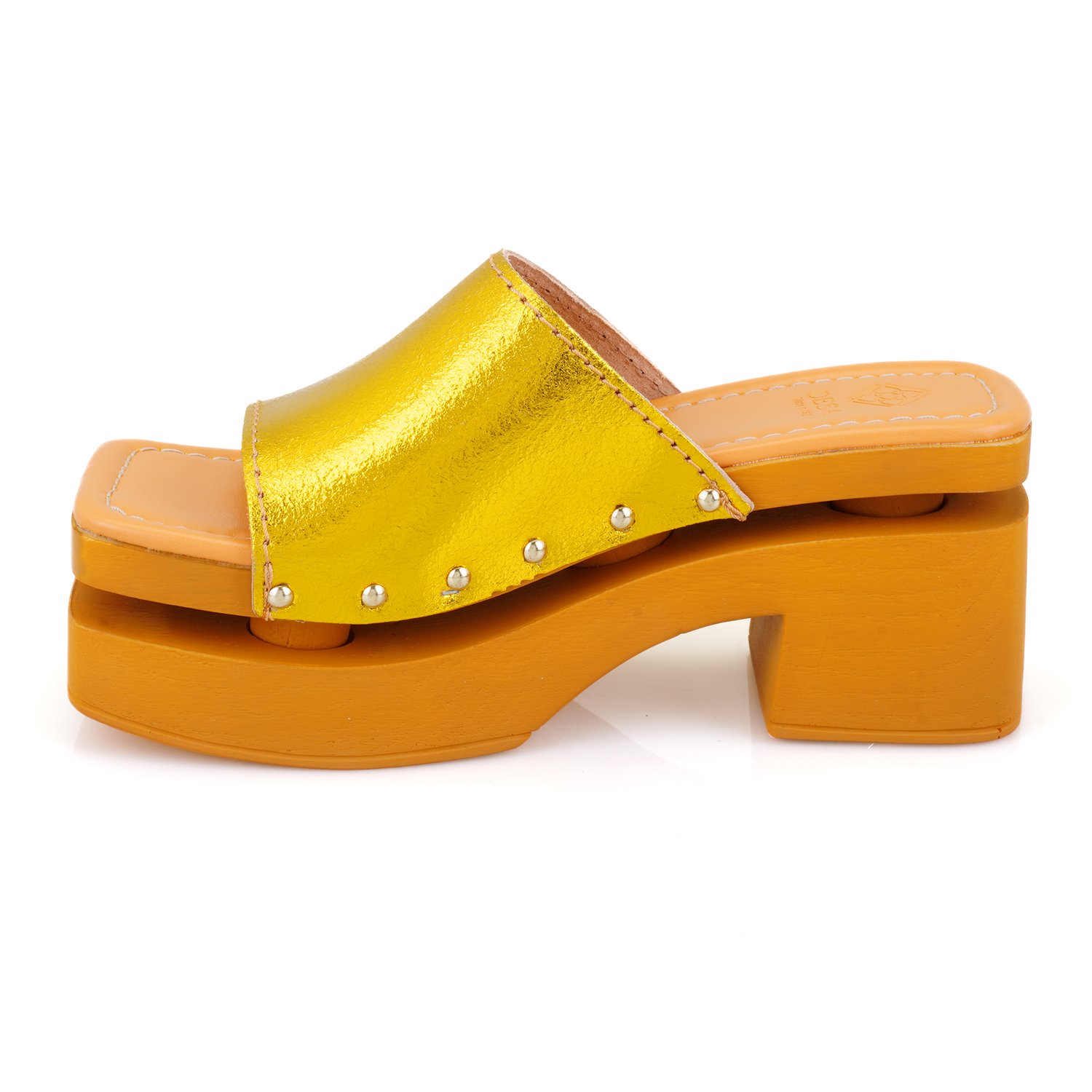 Desa Mavi Desa Deri Kadın Topuklu Terlik