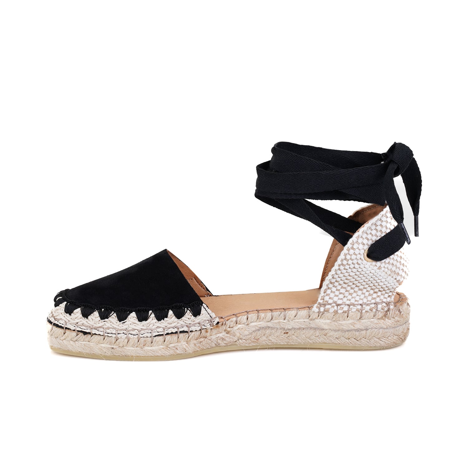 Desa Siyah Desa Deri Kadın Espadril Sandalet