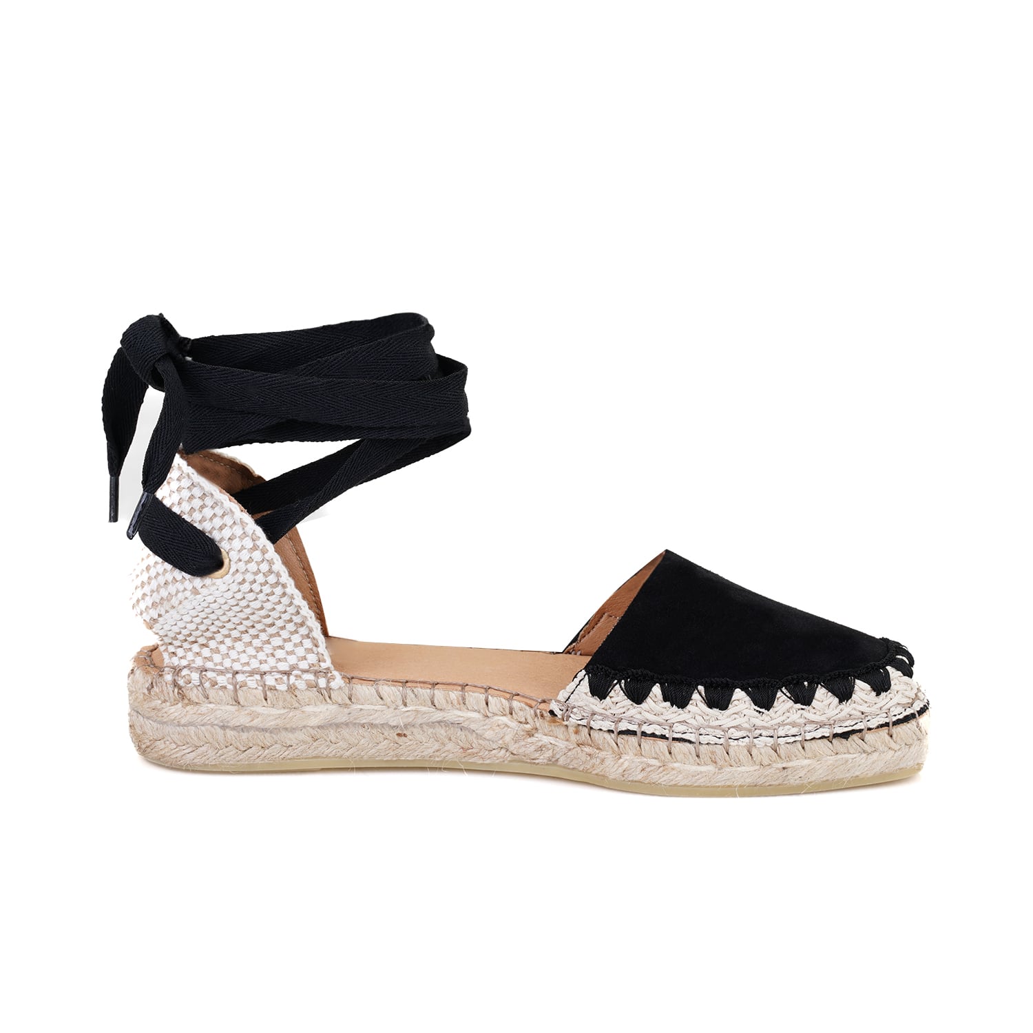 Desa Siyah Desa Deri Kadın Espadril Sandalet
