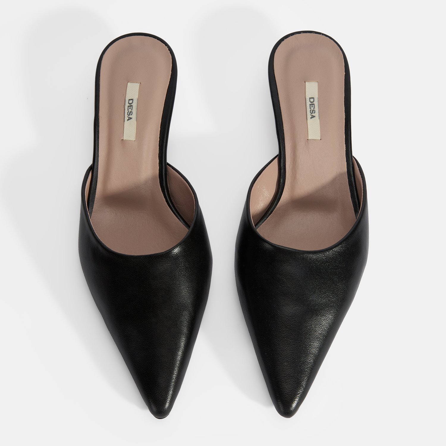 Desa Beyaz Desa Deri Kadın Topuklu Terlik