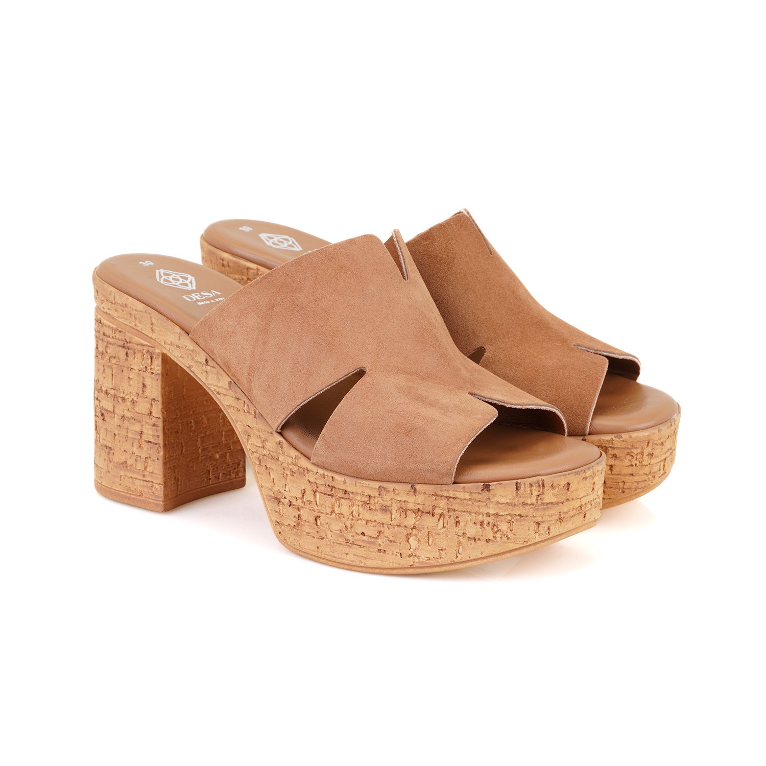 Desa Vizon Desa Deri Kadın Platform Topuklu Terlik