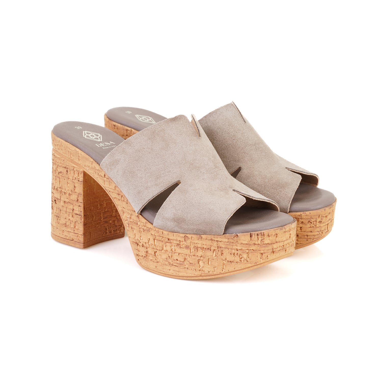 Desa Vizon Desa Deri Kadın Platform Topuklu Terlik