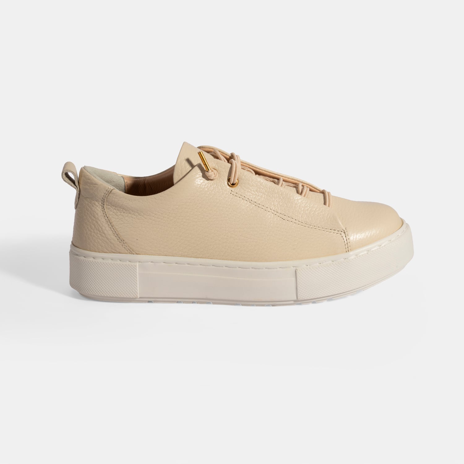 Desa Bej Desa Bağcıklı Kadın Deri Sneaker