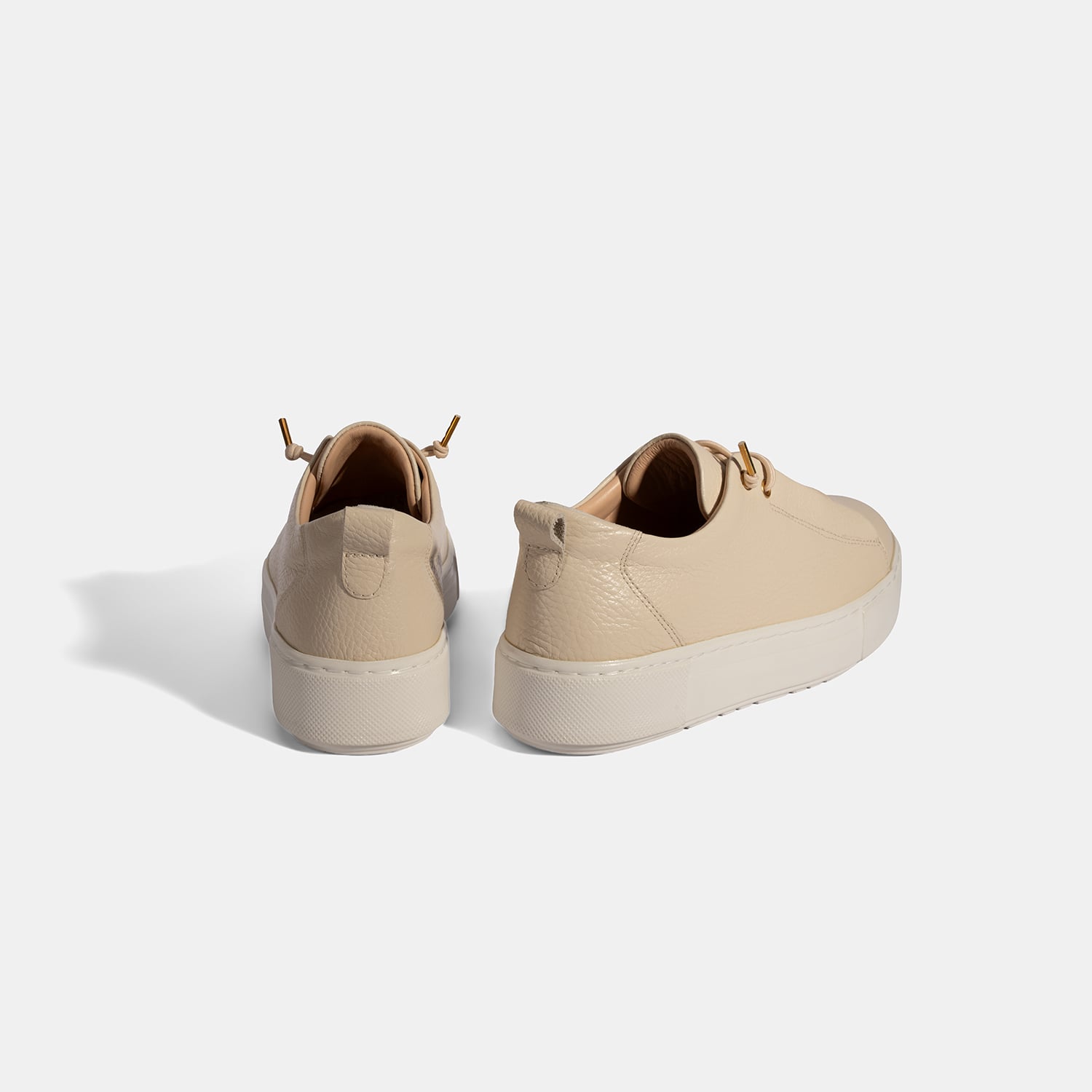 Desa Bej Desa Bağcıklı Kadın Deri Sneaker