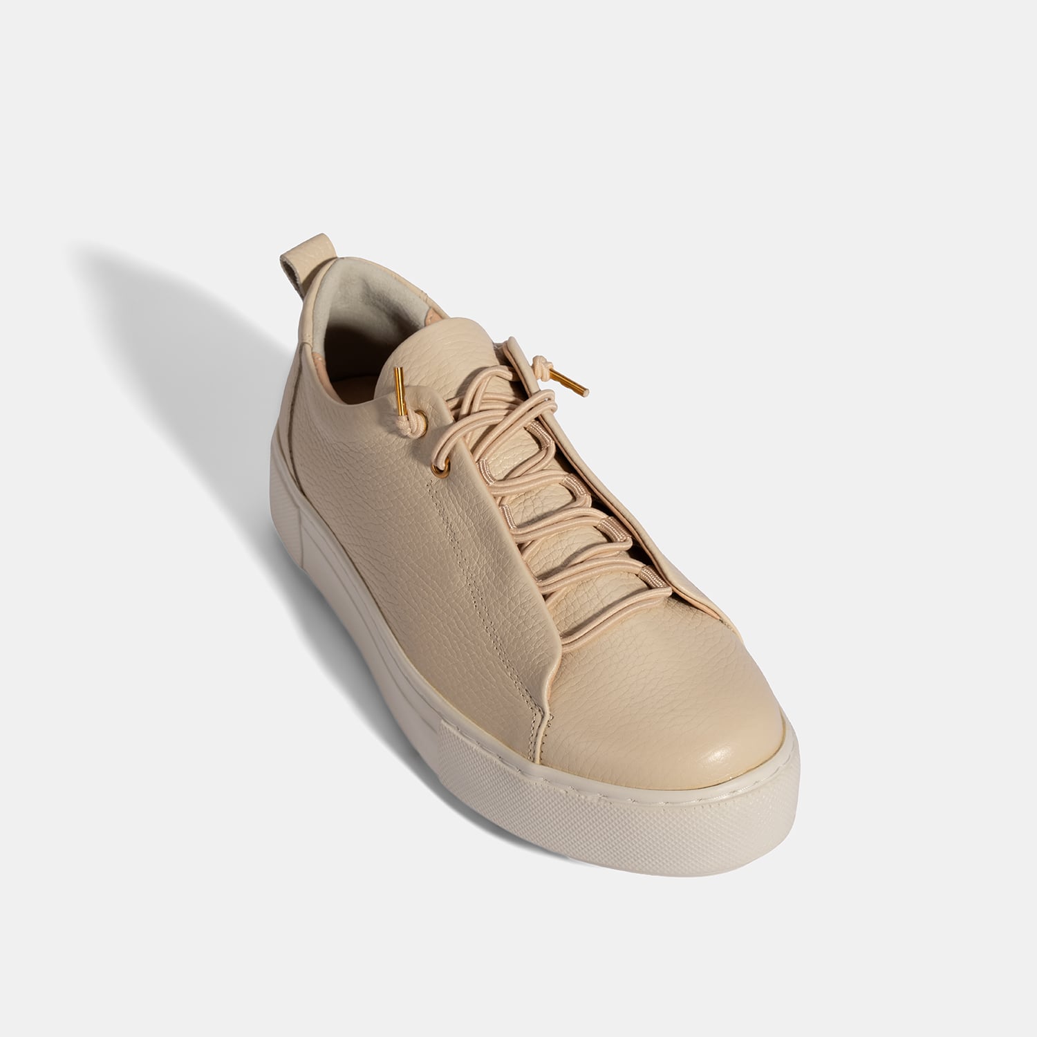 Desa Bej Desa Bağcıklı Kadın Deri Sneaker