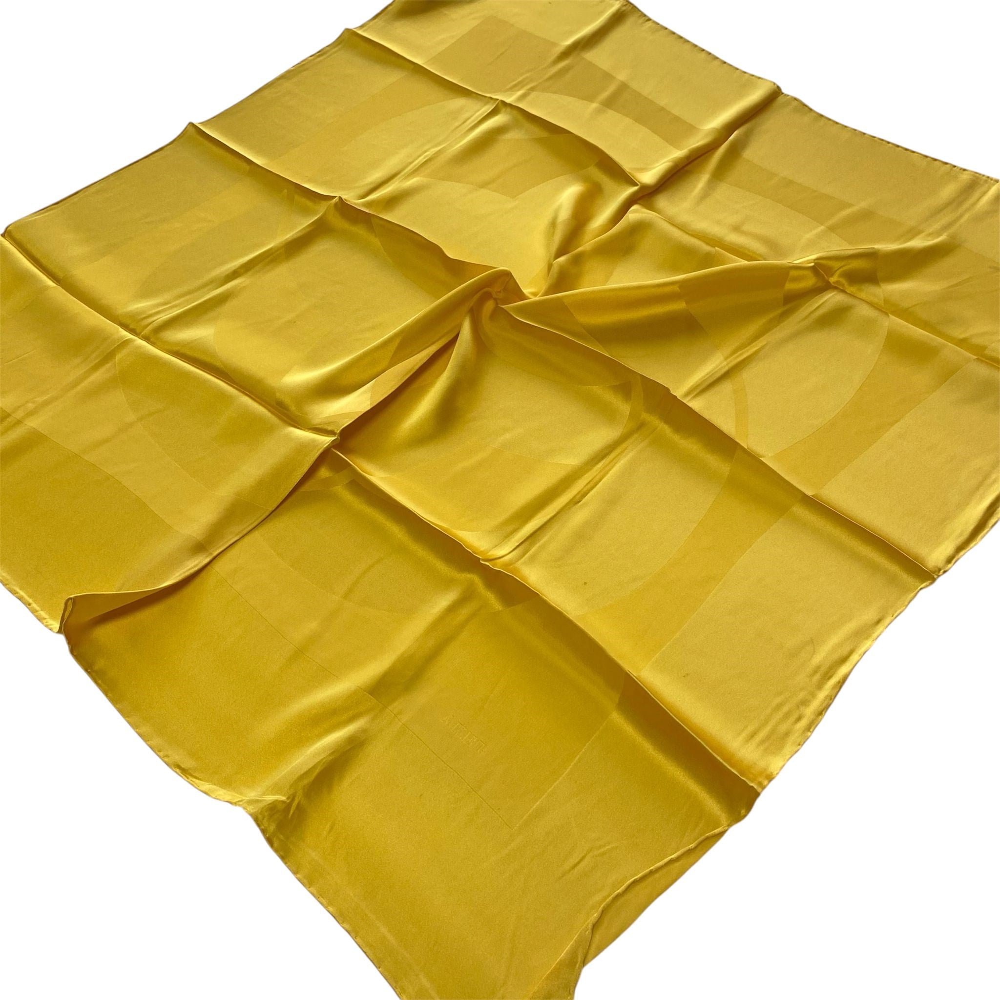 Aker Defolu Sura İpek Eşarp 54677 Sarı Düz Renk