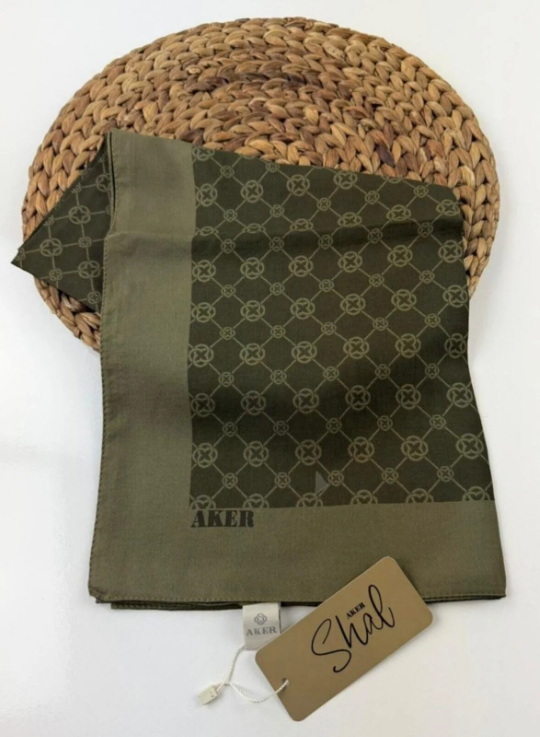 Aker Elegance Eşarp Haki 1090500 934 Monogram Desen