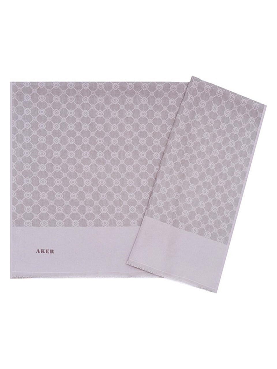Aker Elegance Şal Gri Monogram Desenli 1090100-972