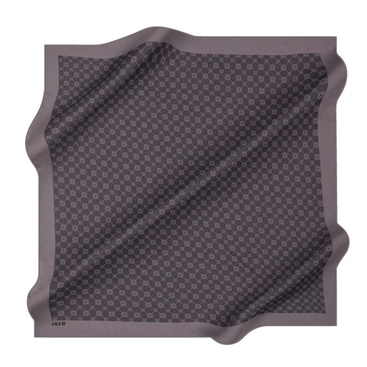 Aker Gri Elegance Monogram Eşarp 1090500-975