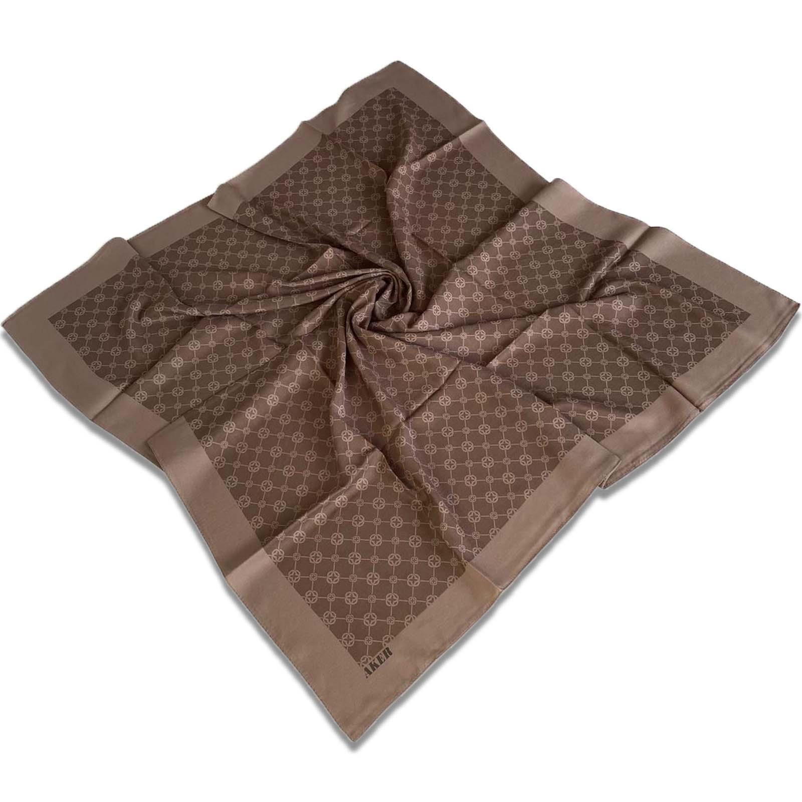 Aker Brown Elegance Monogram Scarf 1090500-932
