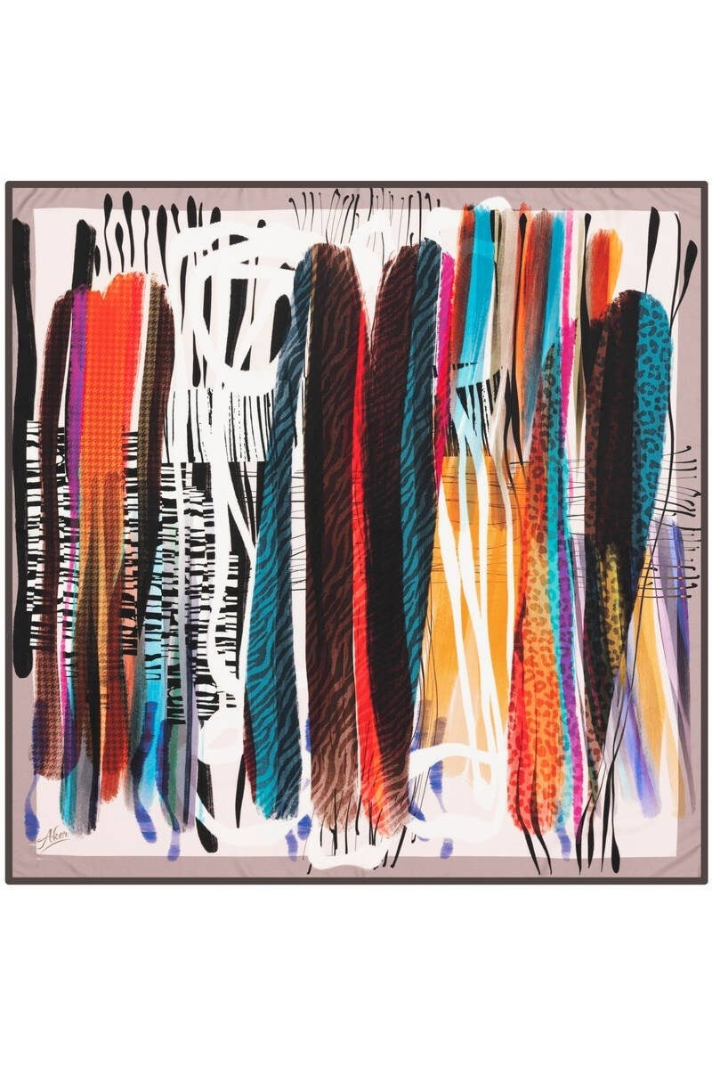 Aker Polyester Eşarp 8358795 971 Vizon Soyut Desen
