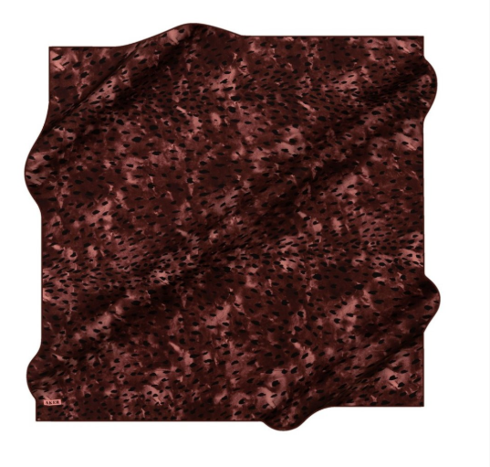 Aker Saf Tivil İpek Eşarp 9178713 941 Bordo  Leopar Desen