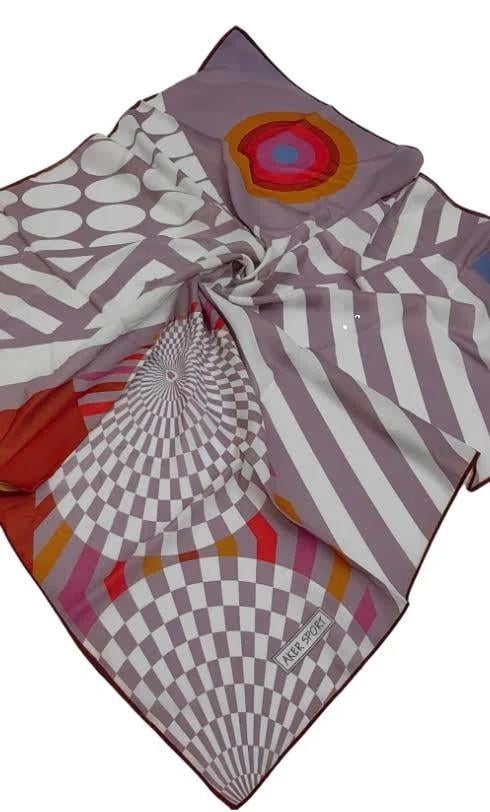 Aker Sport Tivil Eşarp IST 6863797-942 Kahverengi Geometrik  Desen                         