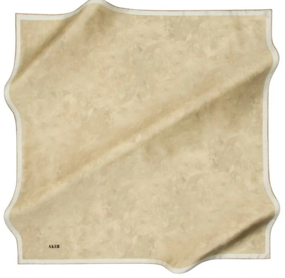 Aker Sura İpek Eşarp Gold Bulut Desen