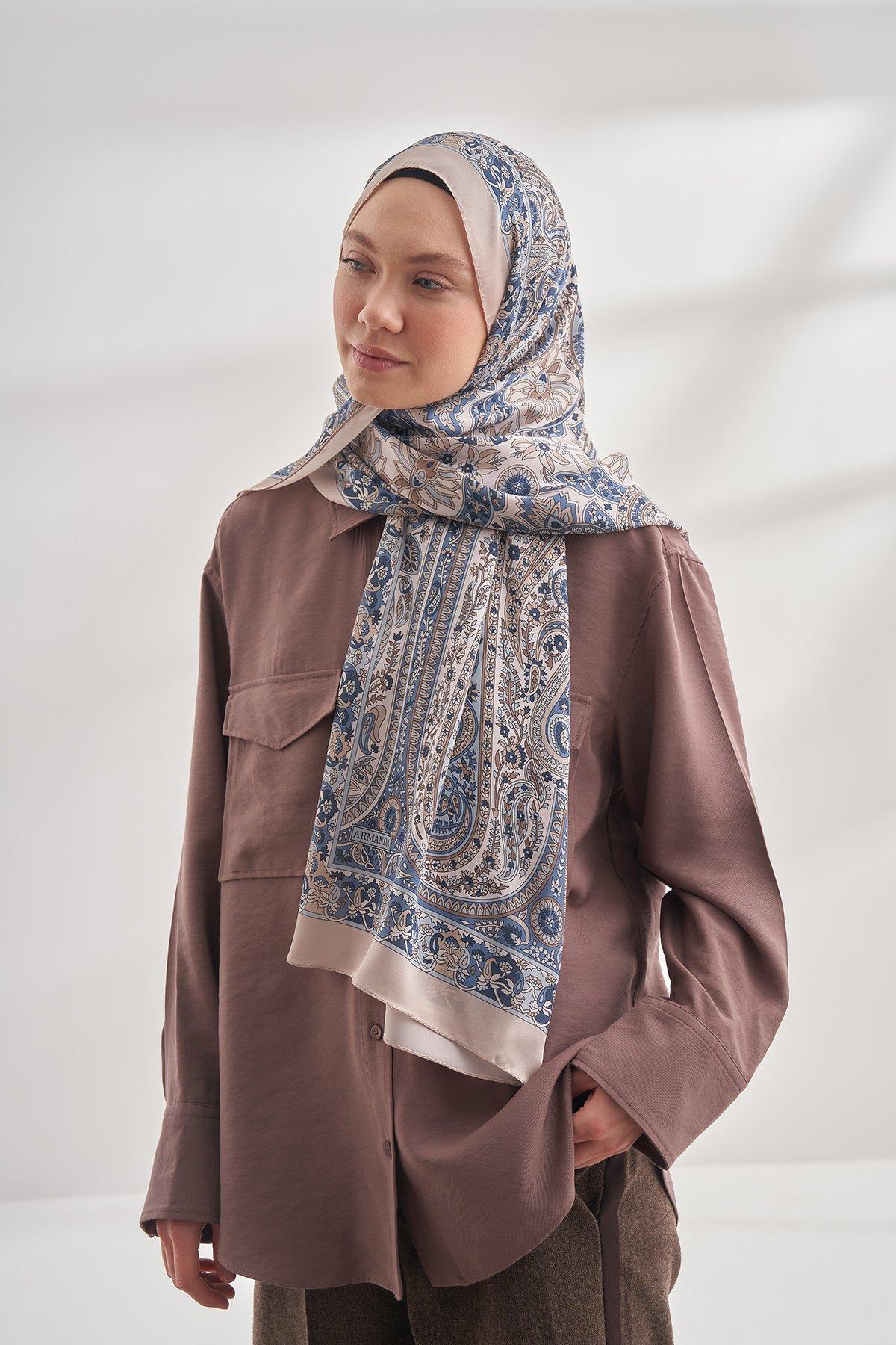 ARMANDA ETHNIC VUAL PASHMINA DESEN ŞAL - KREM - 6035-30