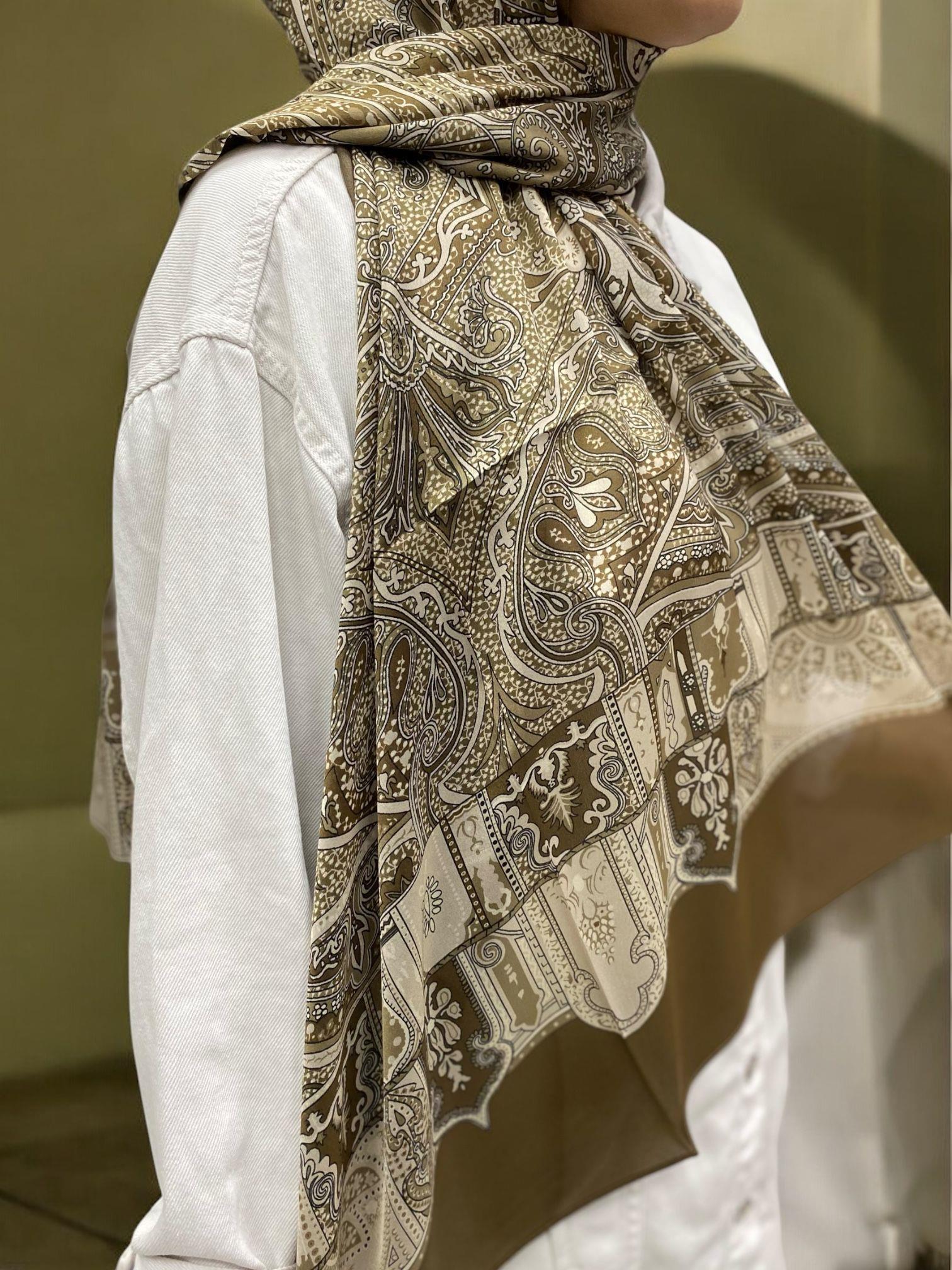 ARMANDA ETHNIC VUAL ŞAL - KAHVERENGİ - 4456-05