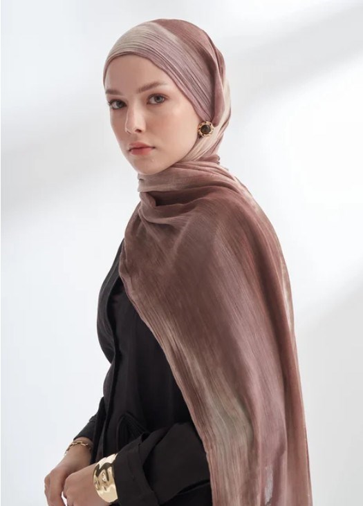 Armanda Organic Touch Viskoz Degrade Şal 3604 136 Kahve Blend Desen