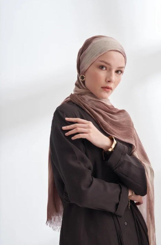 Armanda Organic Touch Viskoz Degrade Şal 3604 136 Kahve Blend Desen