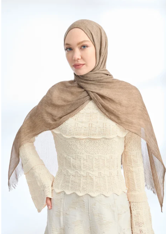 Armanda Organic Touch Viskoz Şal 3601 114 Camel Düz Desen