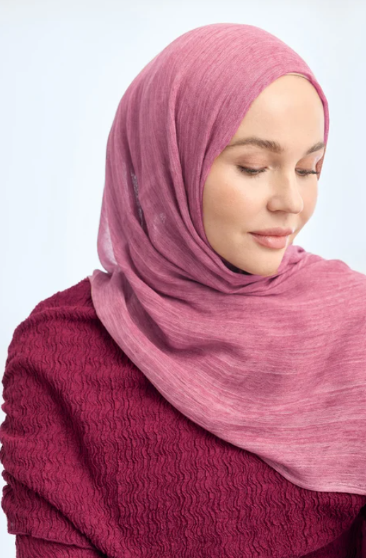 Armanda Organic Touch Viskoz Şal 3601 1275 Gül Kurusu Düz Desen