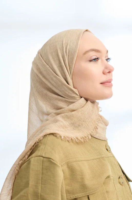 Armanda Organic Touch Viskoz Şal 3601 30 Bej Düz Desen