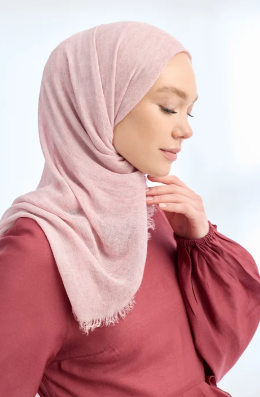 Armanda Organic Touch Viskoz Şal 3601 931 Açık Pudra Düz Desen