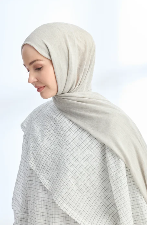 Armanda Organic Touch Viskoz Şal 3601 311 Gümüş Düz Desen