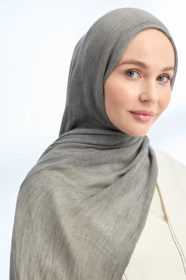 Armanda Organic Touch Viskoz Şal 3601 134 Füme Düz Desen