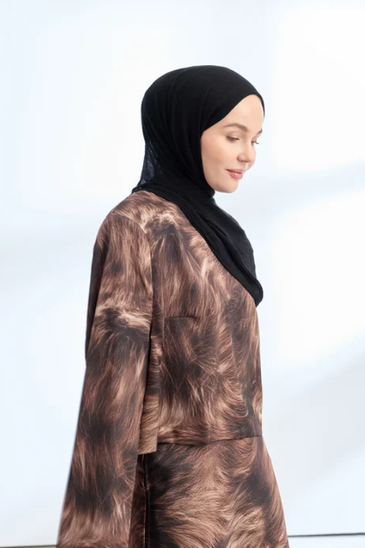 Armanda Organic Touch Viskoz Şal 3601 1 Siyah Düz Desen