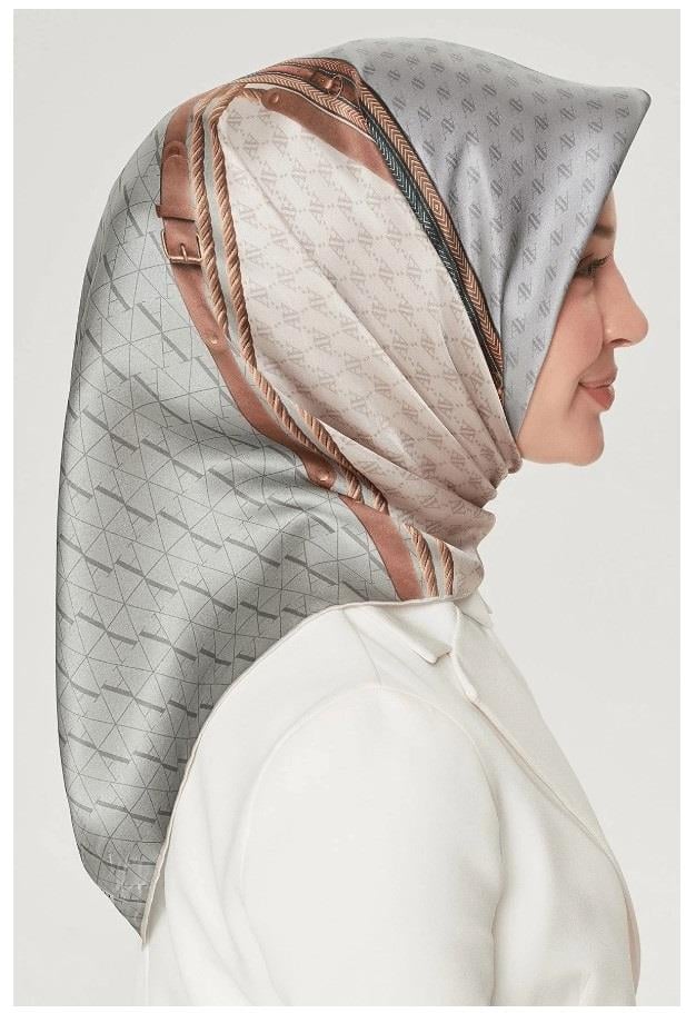 Armine Nostalji Sura İpek 8519-35 Gri Karışık Desen