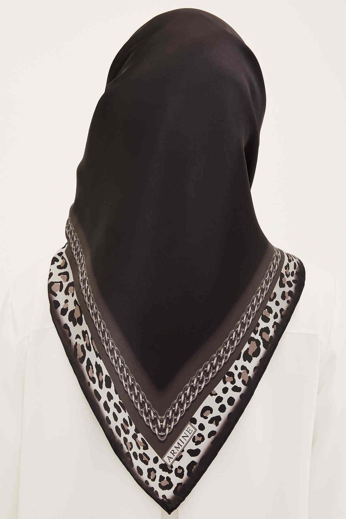 Armine Nostalji Sura İpek 8912-55 Siyah Karışık Desen