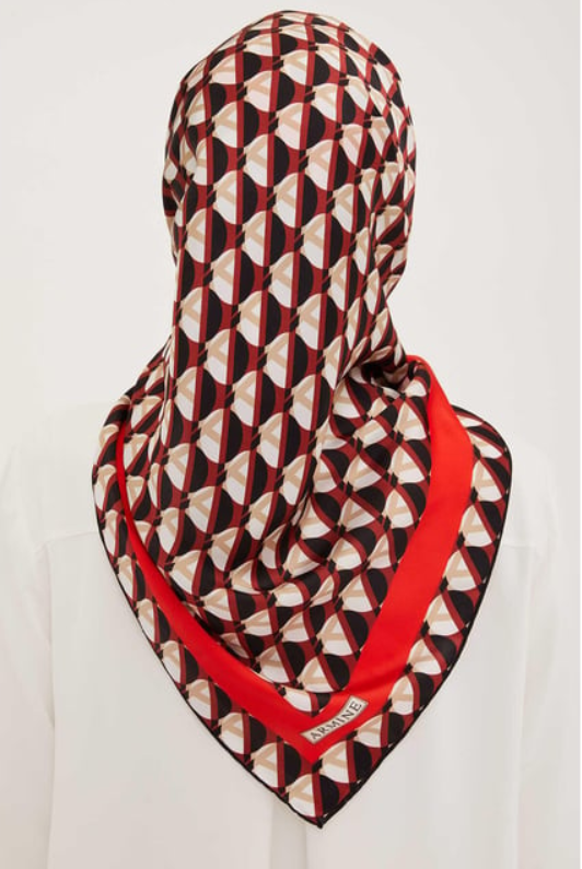 Armine Tivil İpek Eşarp IST8903-36 Geometrik Desen