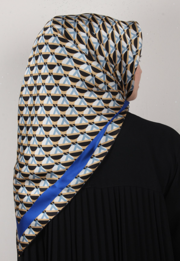 Armine Tivil İpek Eşarp IST8903-37 Geometrik Desen