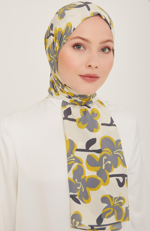 Armine Trend Defne Şal 06348-16 Krem Gri