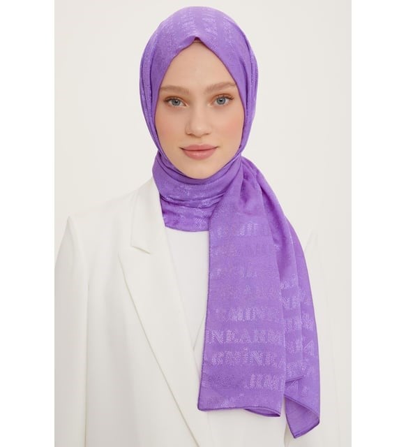 Armine Trend Eflatun A Logo Şal 3 - 2737