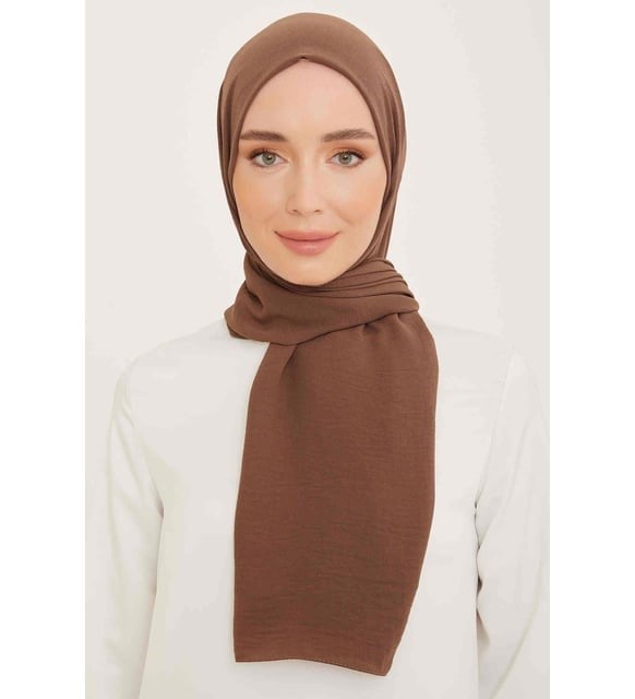 Armine Trend Kahve Tek Renk Cazz Şal 4058