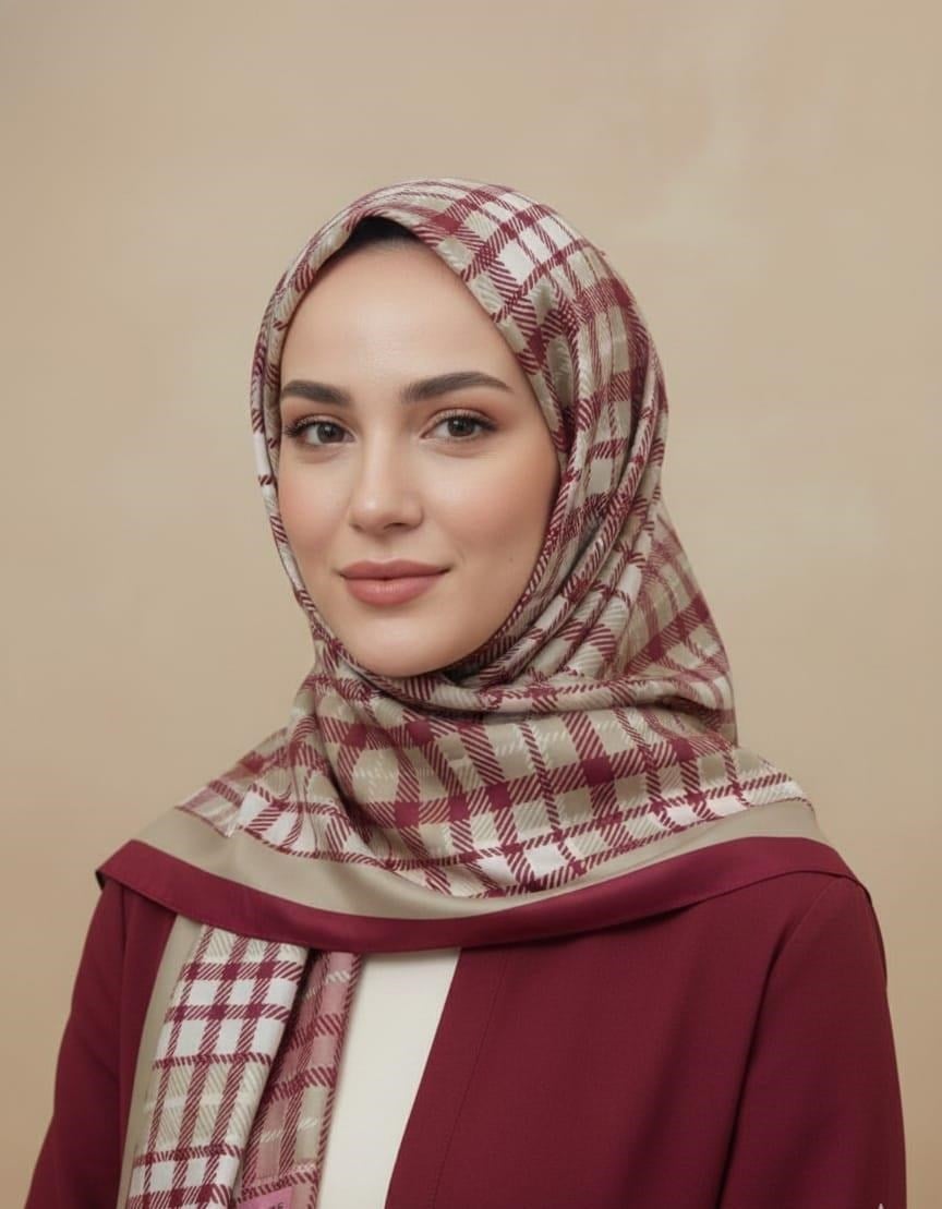 Armine Trend Modal Şal 4713 Ekose Bordo IST 06
