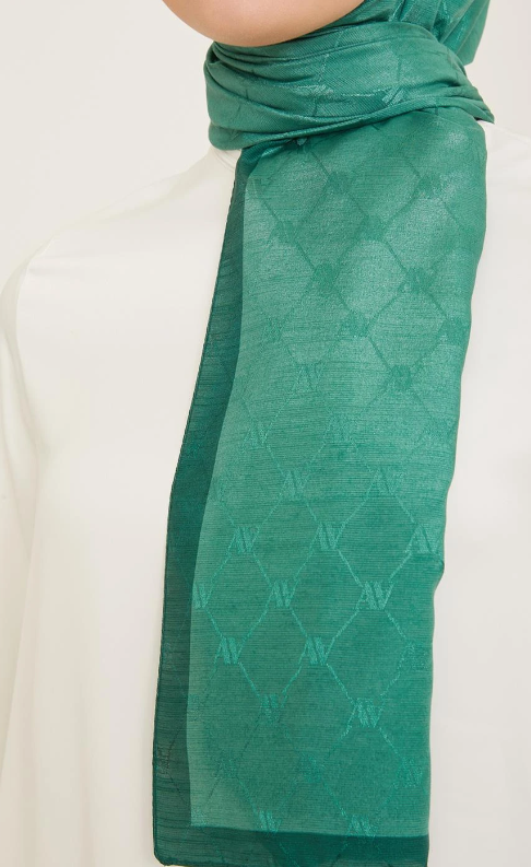 Armine Trend Monogram Şal 2-142 - Yeşil