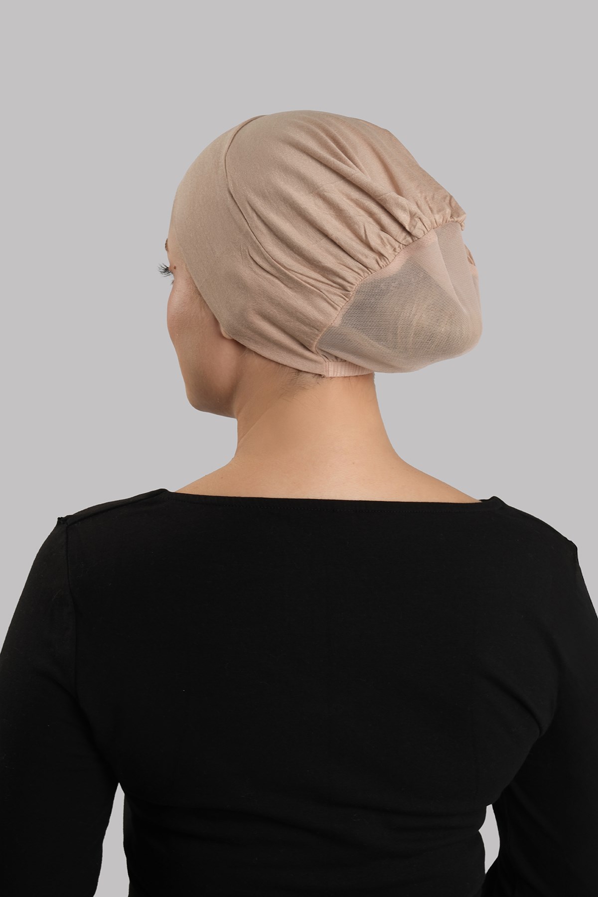 Bej Pratik Hazır Geçmeli İç Bone Viskon Fileli Nefes Alabilen 3014_12