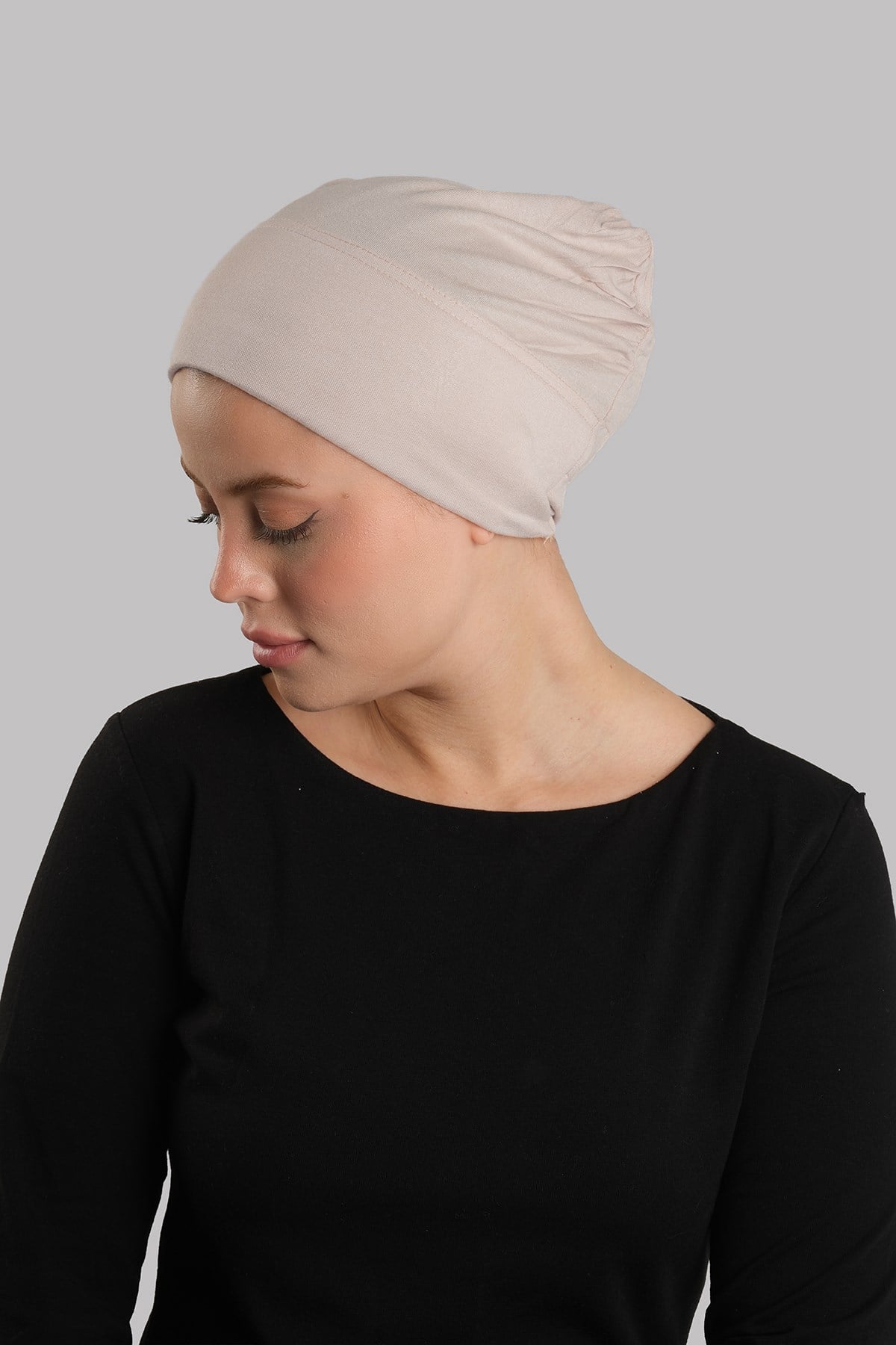 Bej Pratik Hazır Geçmeli İç Bone Viskon Süngerli Lastikli 3015_12