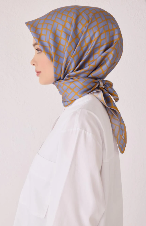 Belli Twill Silk Scarf 4062-31 Lilac Mixed Pattern