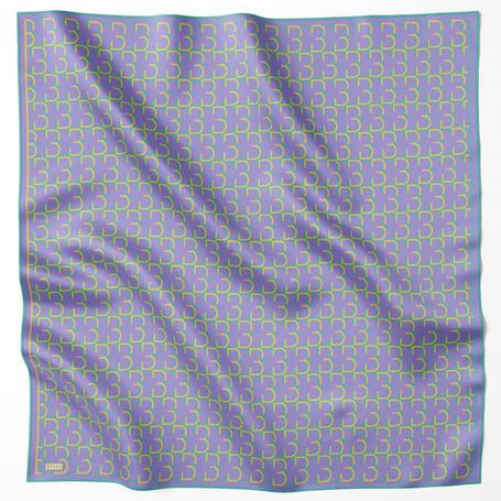 Belli Twill Silk Scarf 4102-80 Lilac Mixed Pattern