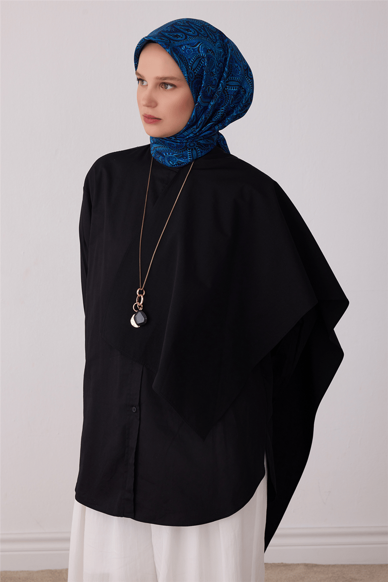 Belli Tivil İpek Eşarp 4404 80 Saks Etnik Desen