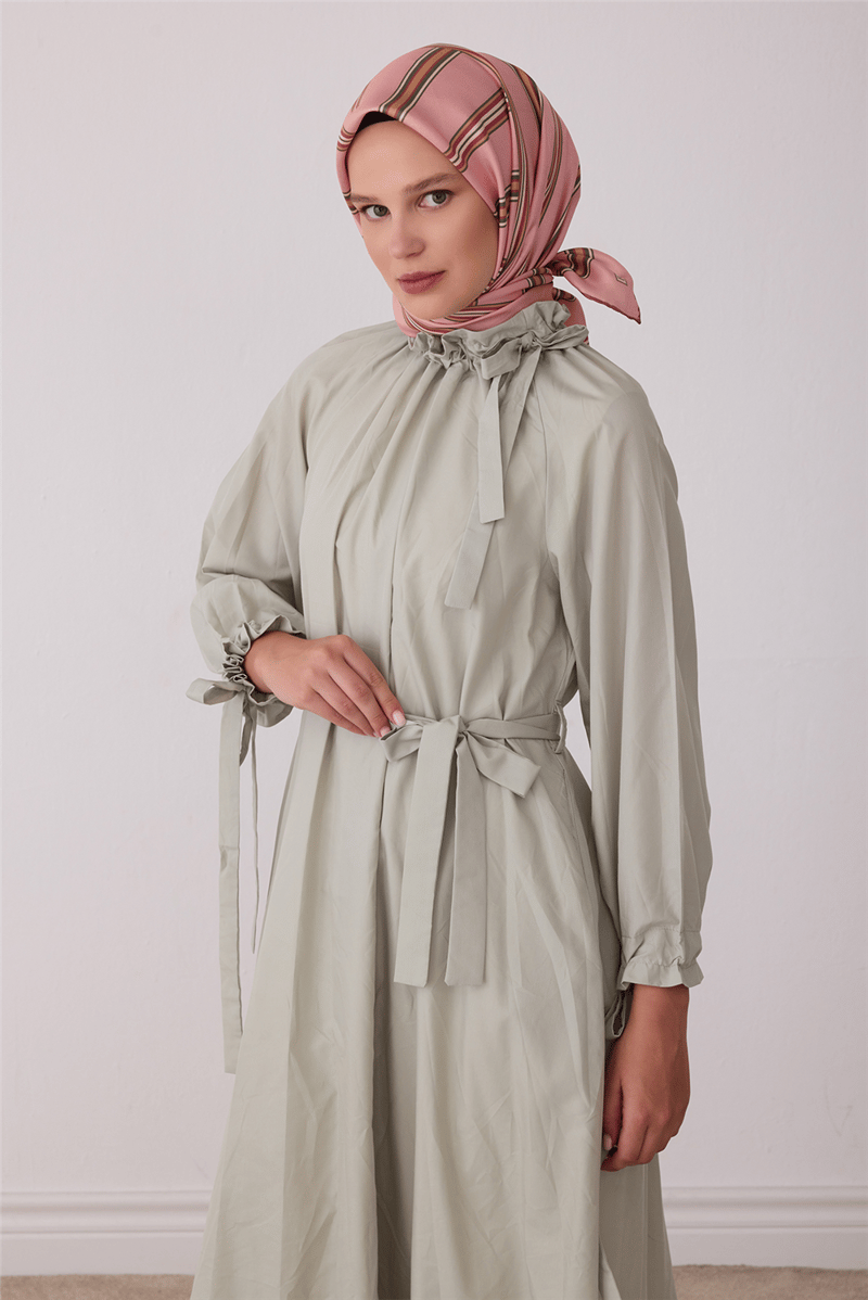 Belli Tivil İpek Eşarp 4405 06 Pembe Çizgi Desen