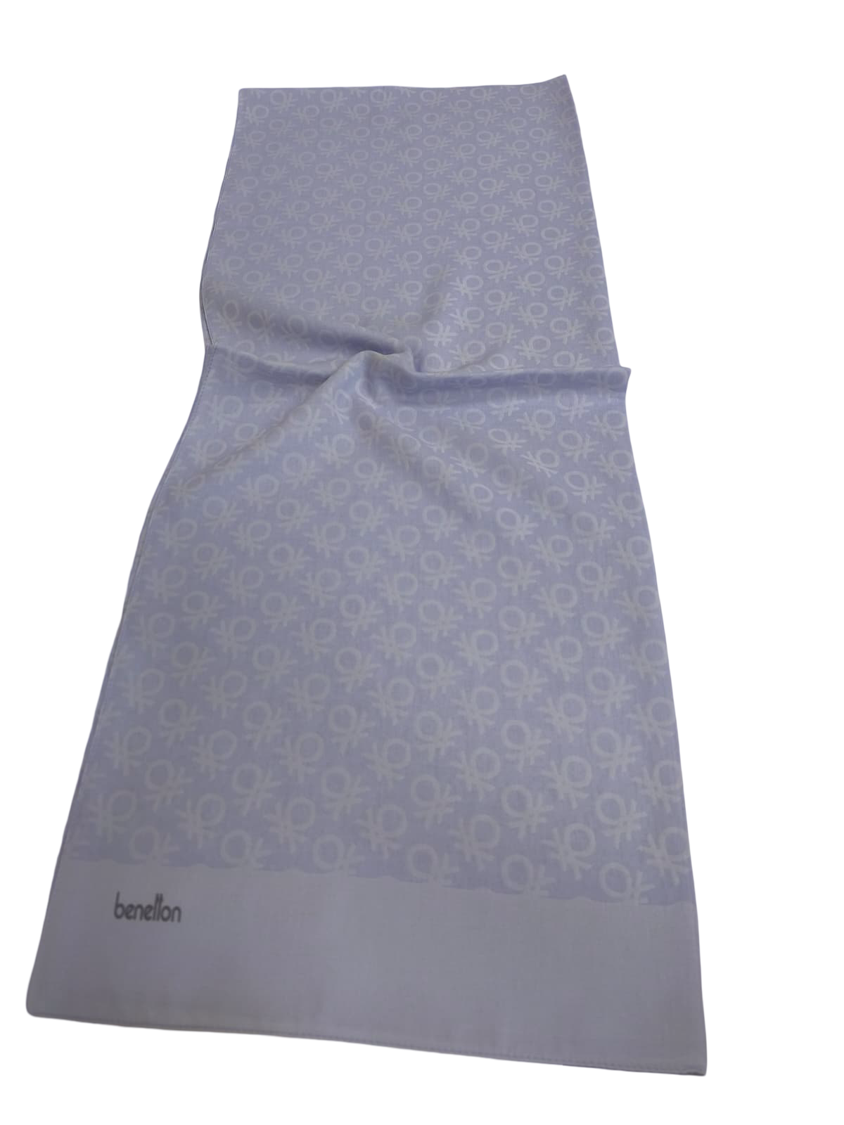 Benetton Elegante Şal 1023 4270 Lavanta Monogram Desen