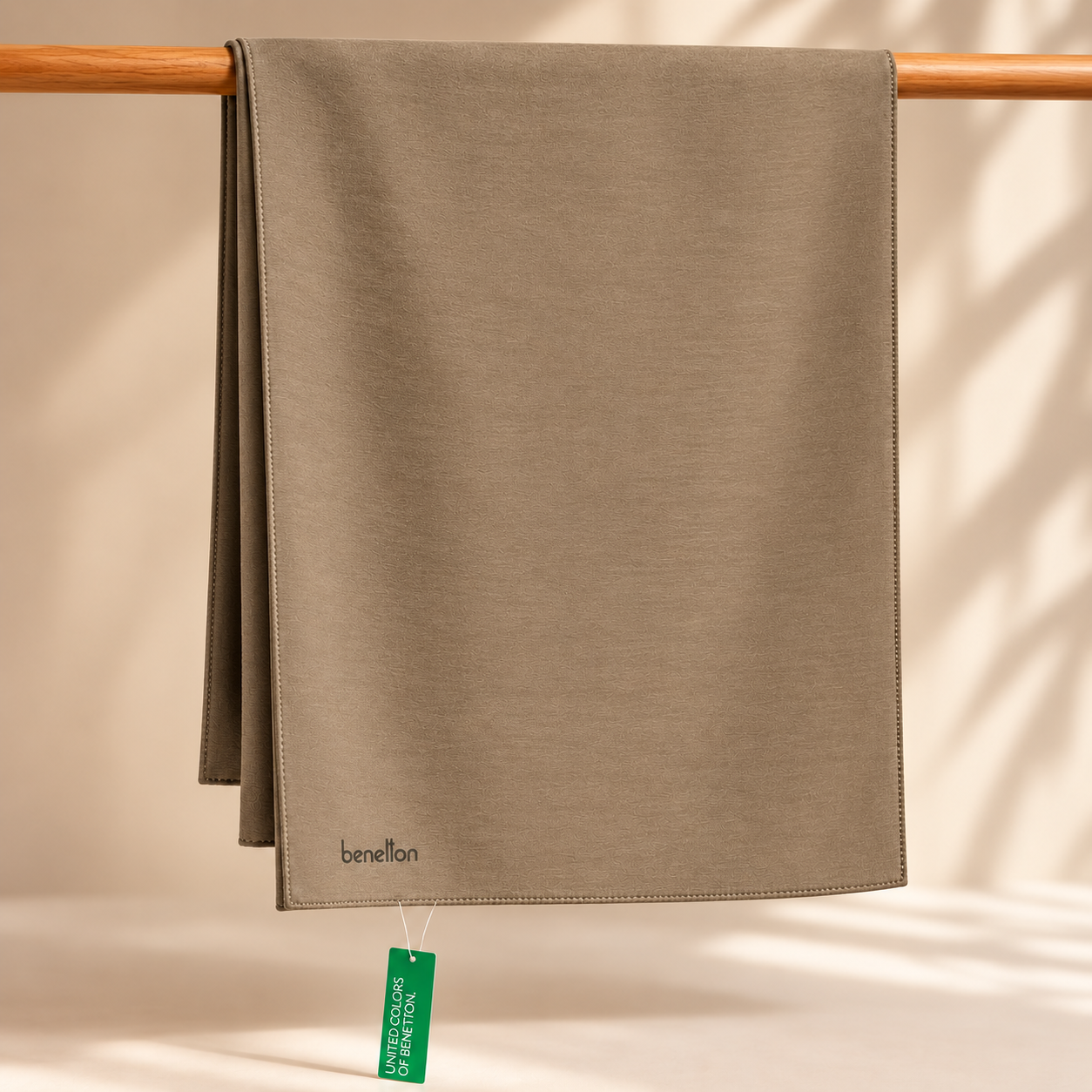 Benetton Siena Şal 1021 025 Vizon Düz Desen